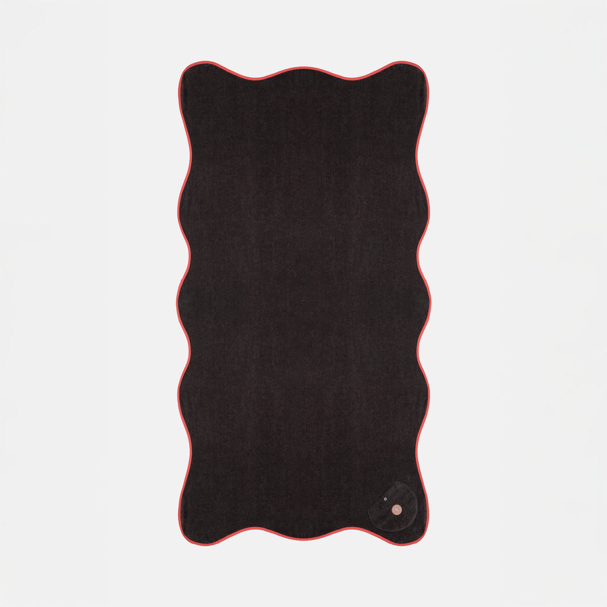 SORBET ISLAND Wavy Beach Towel in Charcoal