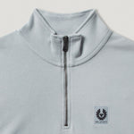 BELSTAFF Quarter Zip Sweatshirt in Quarry/Blue
