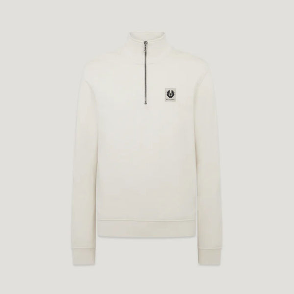 BELSTAFF Quarter Zip Sweatshirt in Silver Birch