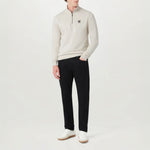 BELSTAFF Quarter Zip Sweatshirt in Silver Birch