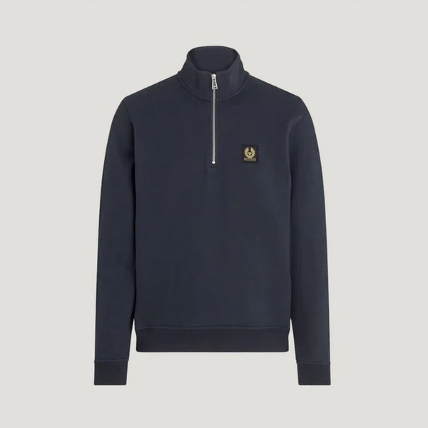 BELSTAFF Quarter Zip Sweatshirt in Dark Ink