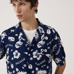 HARTFORD New Palmito Viscose Shirt  in Navy