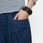BEATRIZ FUREST Barlovento Wide Leg Jeans in Denim Navy