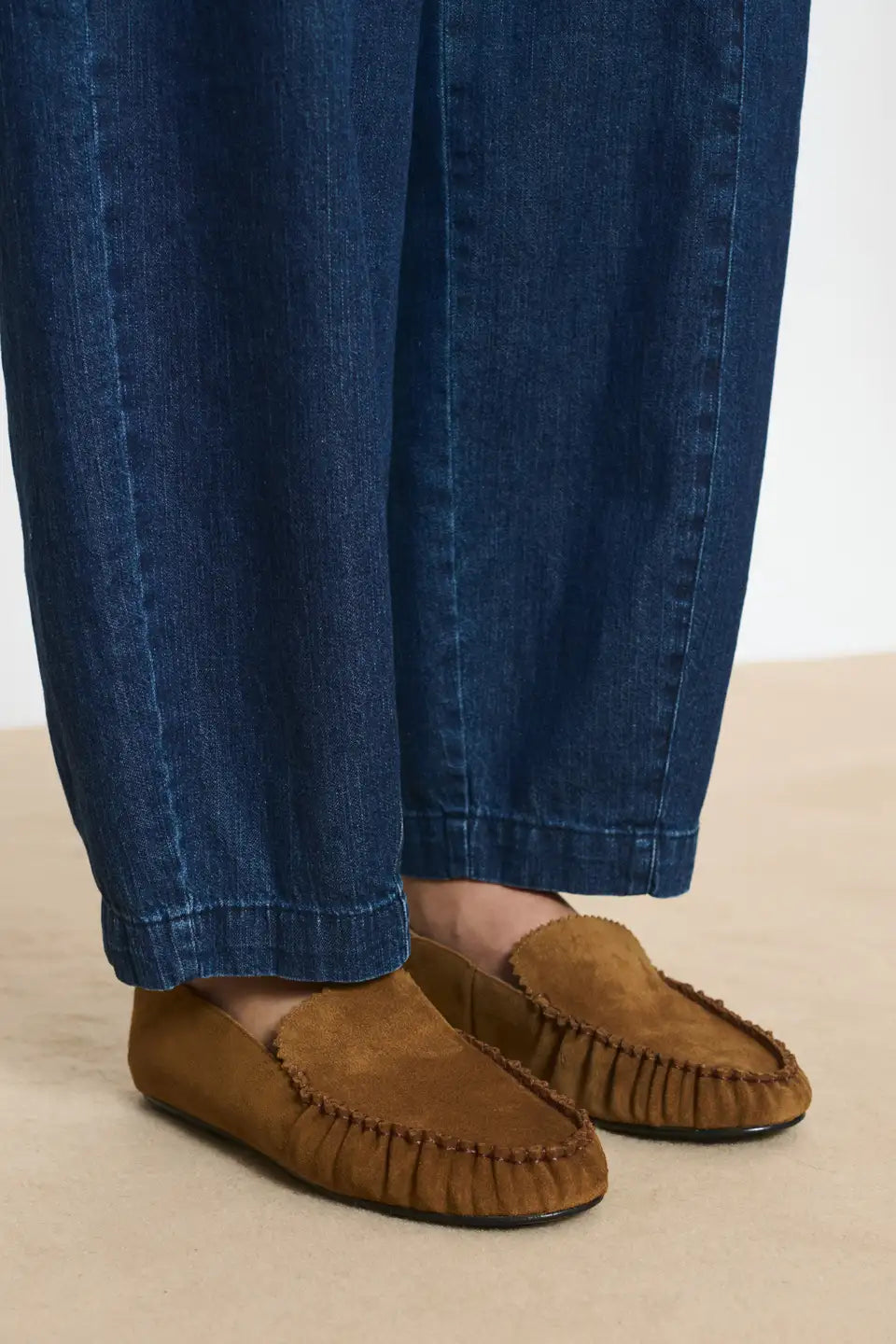 BEATRIZ FUREST Barlovento Wide Leg Jeans in Denim Navy