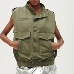 BEATRIZ FUREST Max Gilet 49R850 in Kaki
