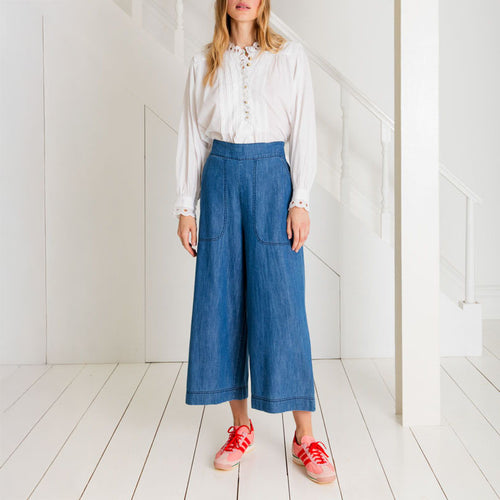 BONTE Bijou Organic Trousers in Mid Denim