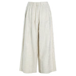 Silver Stick Linen Trousers in Ivory Silver