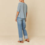 INDI & COLD V Neck Blouse in Indigo