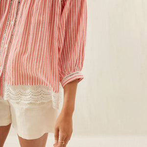 Livie Shirt in Strawberry Stripes