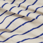 UNFEIGNED Basic Terry Stripe T Shirt in Raw/Royal Blue