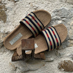 LES MAURICETTES Brigitte Sandals in Blue/Red