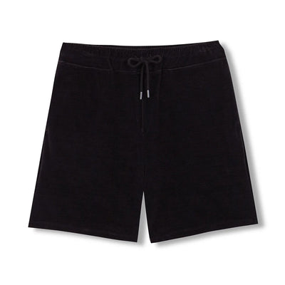 UNFEIGNED Bermuda Sport V2 Velour Shorts in Caviar