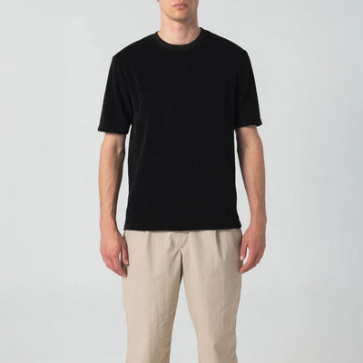 UNFEIGNED Basic Velour T Shirt in Caviar