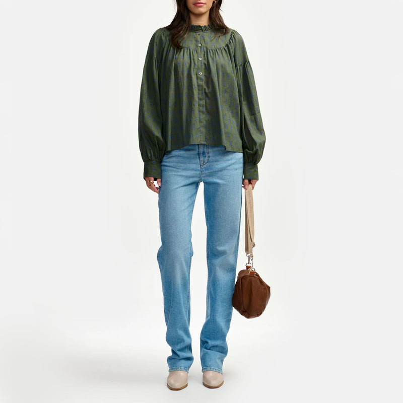 Diana Blouse in Olive Night