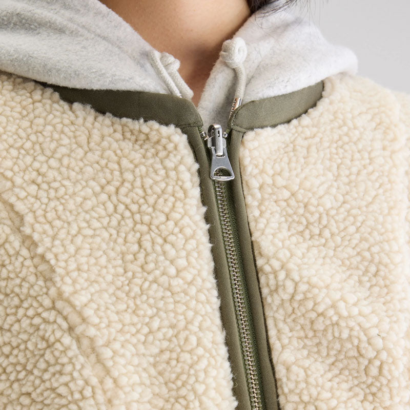 BELLEROSE Jano Sleeveless Jacket in Ecru