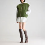 BELLEROSE Jano Sleeveless Jacket in Ecru