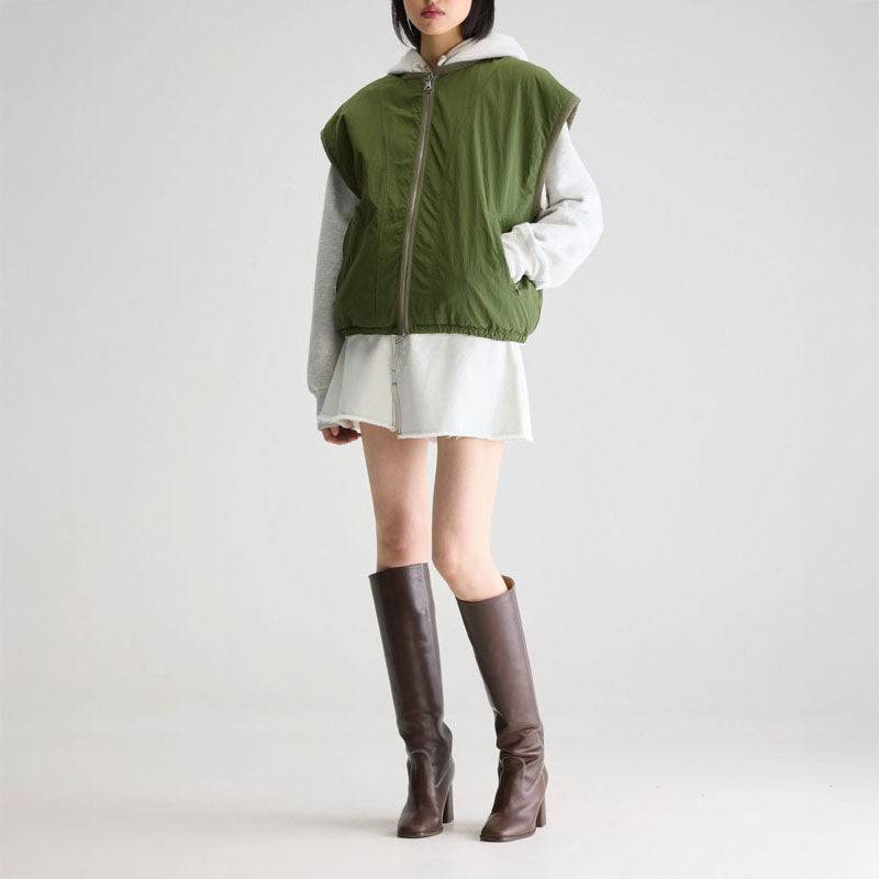 BELLEROSE Jano Sleeveless Jacket in Ecru