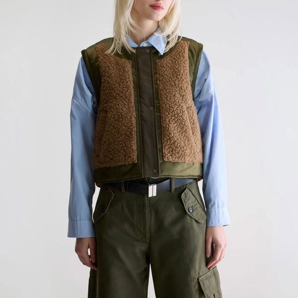 BELLEROSE Jensa Bodywarmer in Khaki/Orange