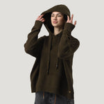 ORFEO Bartola Knitted Hoodie in Khaki