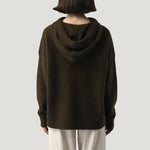 ORFEO Bartola Knitted Hoodie in Khaki