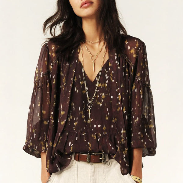 BA&SH Kamala Top in Chocolate