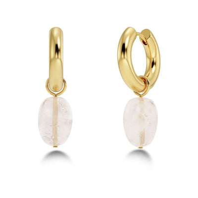 EDBLAD Beach Crystal Hoops in Pink