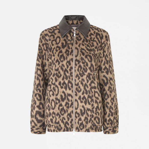 BAUM UND PFERDGARTEN Beline Jacket in Wool Camel Leopard
