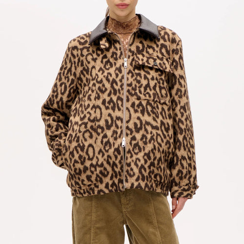 BAUM UND PFERDGARTEN Beline Jacket in Wool Camel Leopard