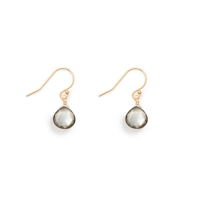 WANDERLUST LIFE Black Mother of Pearl Isla Drop Earrings