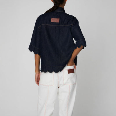 STELLA NOVA Blue Denim Shirt in Denim Blue
