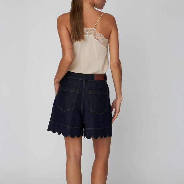 STELLA NOVA Blue Denim Shorts in Denim Blue