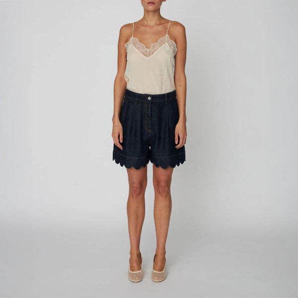 STELLA NOVA Blue Denim Shorts in Denim Blue