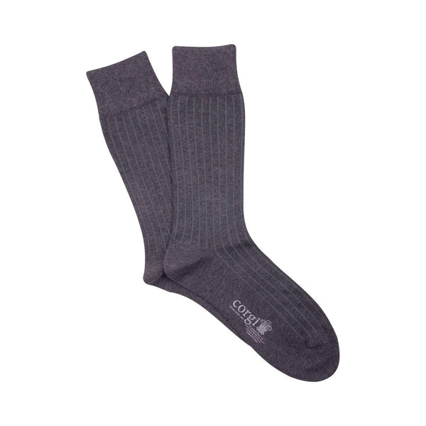 CORGI Mens Brecon Cotton Socks in Dark Grey