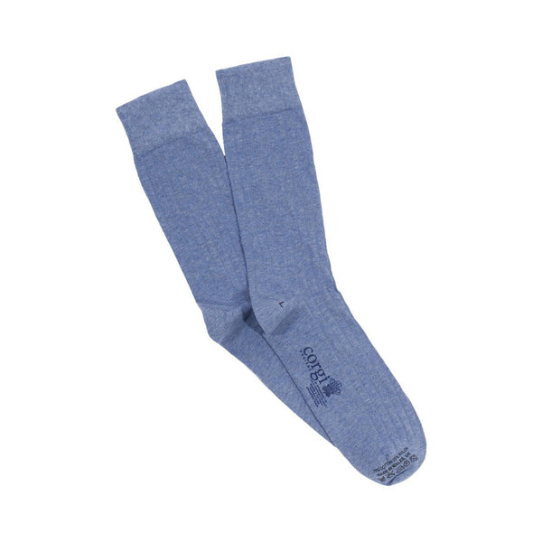 CORGI Mens Brecon Cotton Socks in Denim