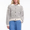 RINO & PELLE Bubbly Boxy Striped Jacket in Black/White