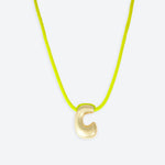 LA MOME BIJOU C Initial Joy Letter Necklace in Gold