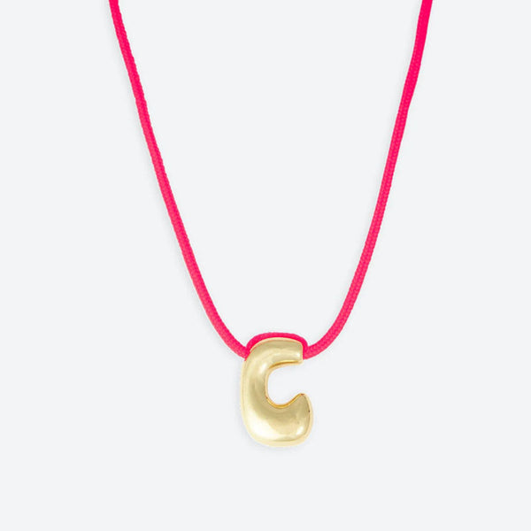 LA MOME BIJOU C Initial Joy Letter Necklace in Gold