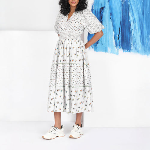 CONDITIONS APPLY Alvia Dress in White Combo