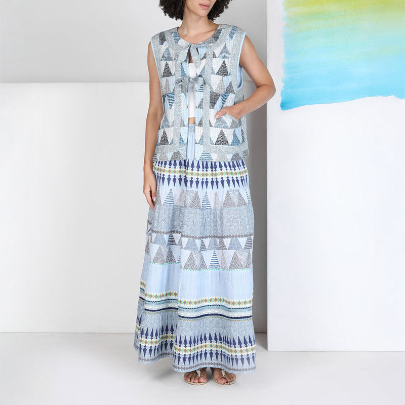 CONDITIONS APPLY Camillo Skirt in Blue Combo