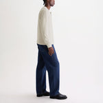 WAX LONDON Caleb Henley Long Sleeve T Shirt in Ecru