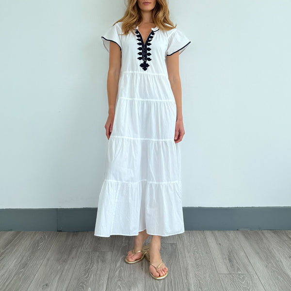 ROSE AND ROSE Camelia Long Dress in White