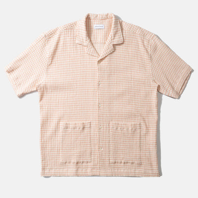 EDMMOND STUDIOS Captains Dinner Short Sleeve Shirt in Plain red