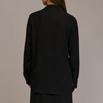 DIEGA Caramba Wool Ruffle Shirt  in Choco