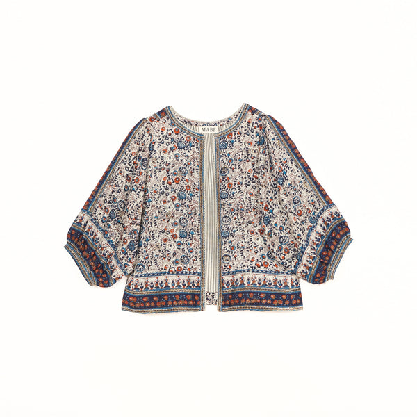 M.A.B.E Cass Print Jacket  in Indigo/Rust