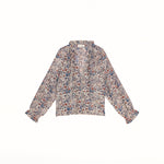 M.A.B.E Cass Print Long sleeve Top in Indigo/Rust
