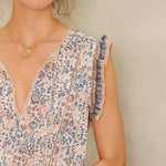 M.A.B.E Cass Print Summer Dress in Navy