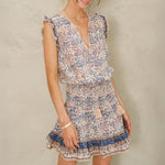 M.A.B.E Cass Print Summer Dress in Navy