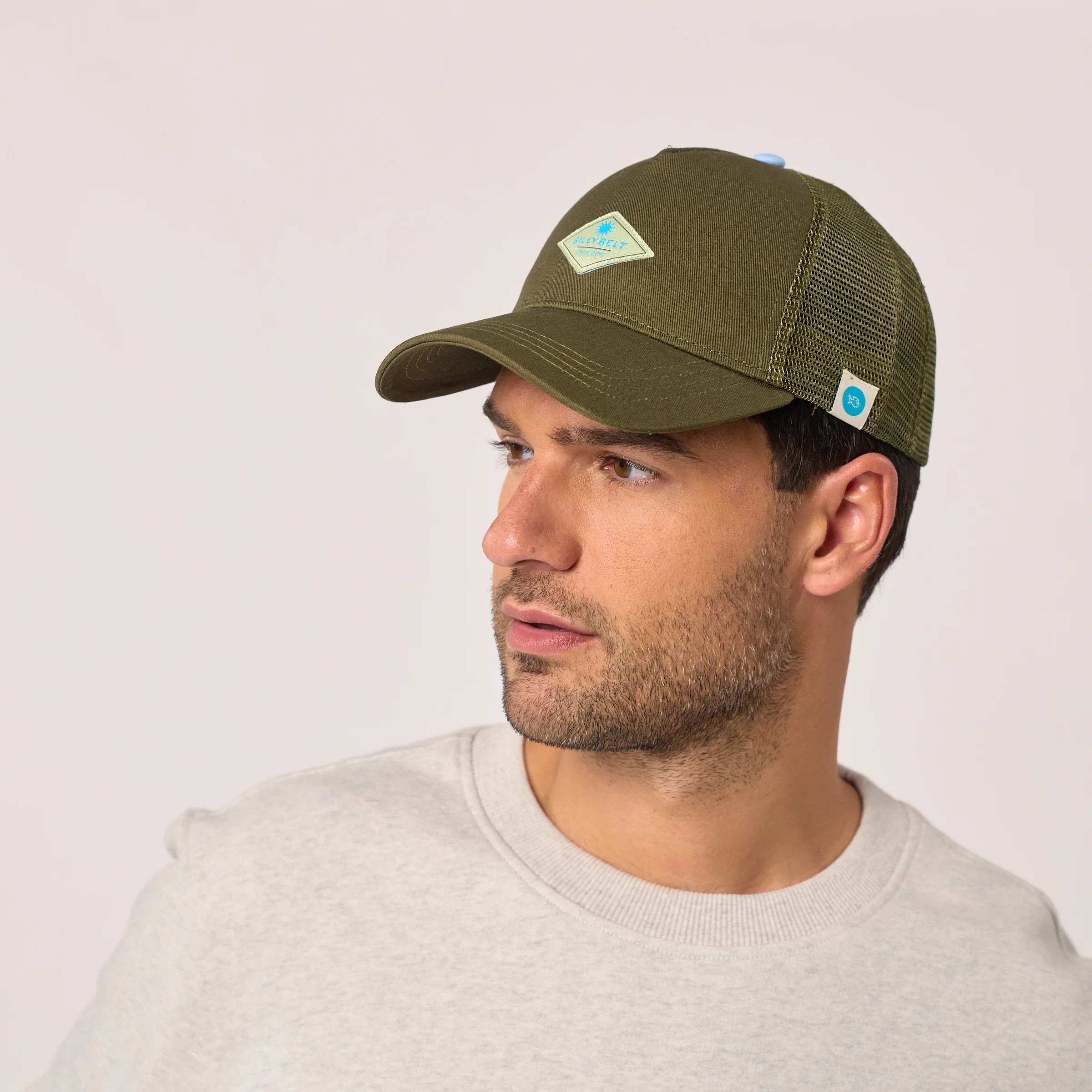 BILLYBELT Cotton Trucker Cap in Khaki