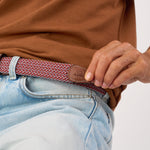 BILLYBELT Elastic Woven Belt in Sienna