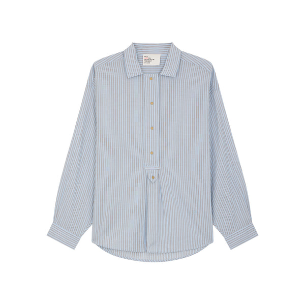 LEON & HARPER Chams Long Sleeve Shirt in Blue